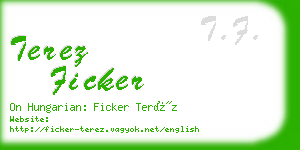 terez ficker business card